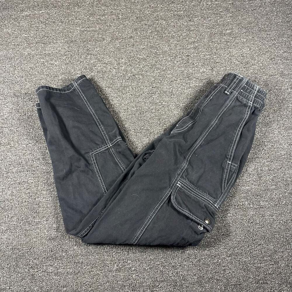 BDG Relaxed Skate Jean Size W25 Black Cargo Pants Contrast Stitch